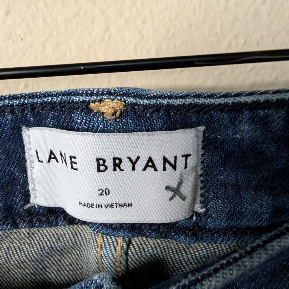 Lane Bryant Womens Mid-Rise Boyfriend Jeans Size 20 Dark Wash Denim - Picture 2 of 6